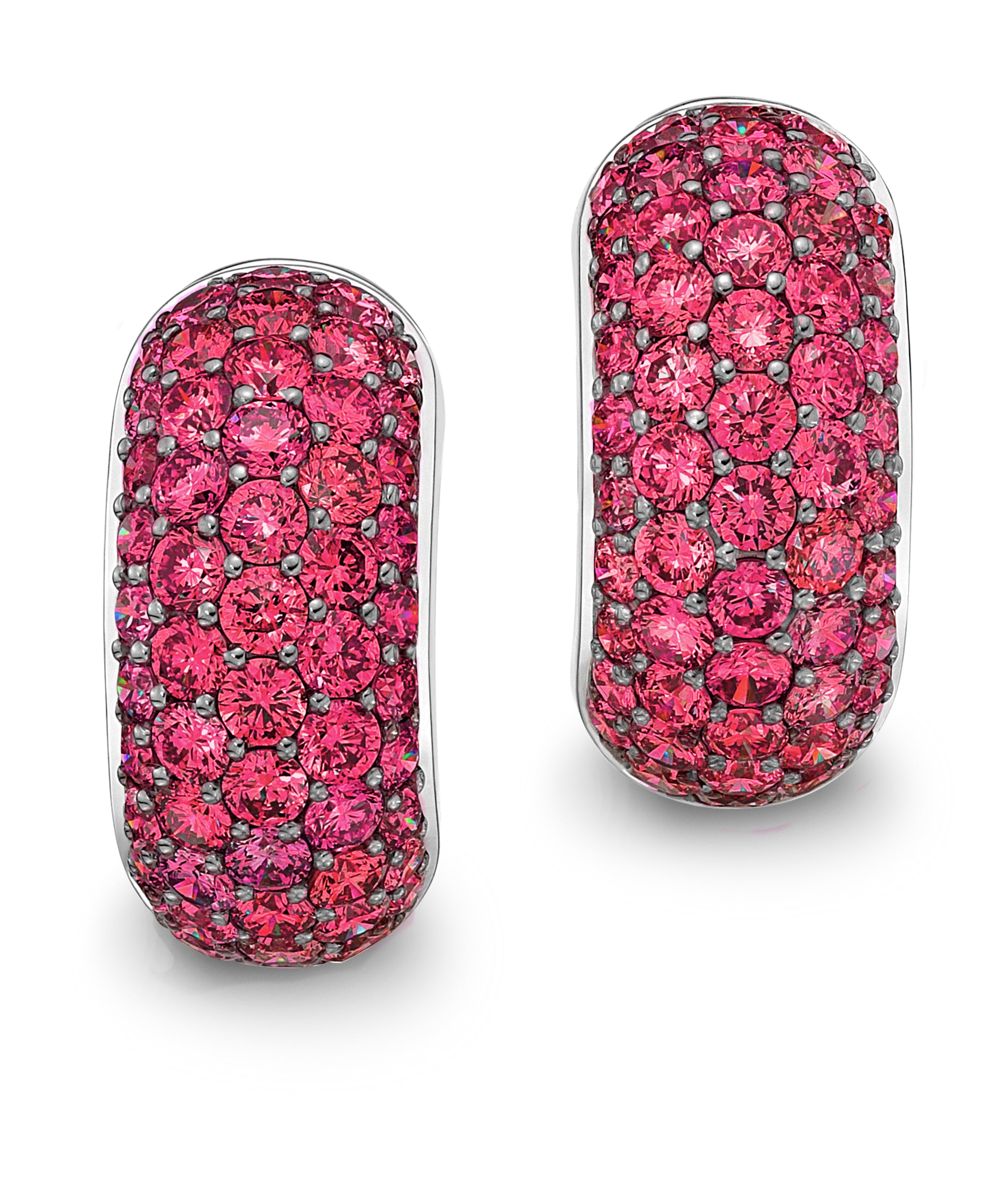 Earrings Pavé Wide Ruby