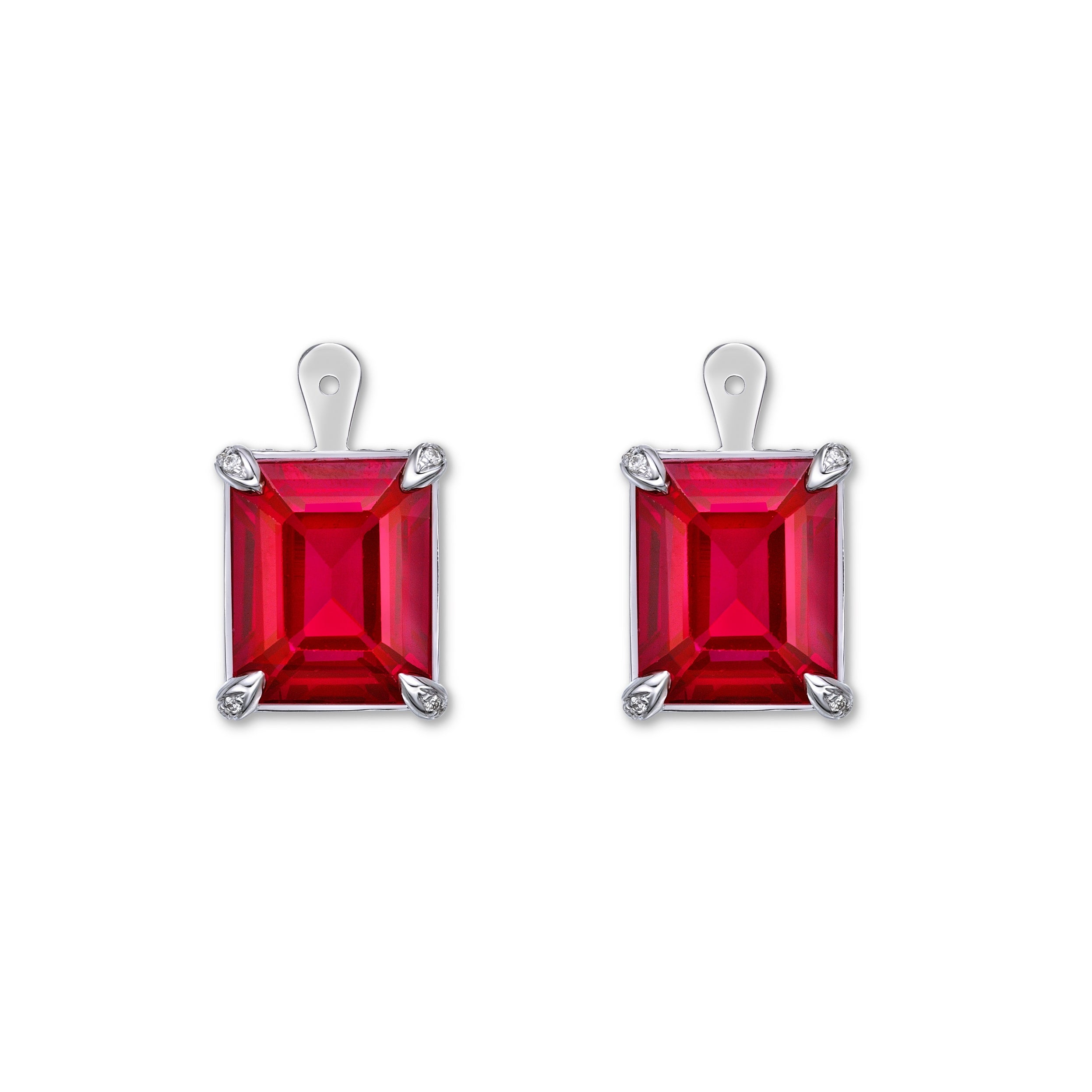 Earrings Ruby attachment