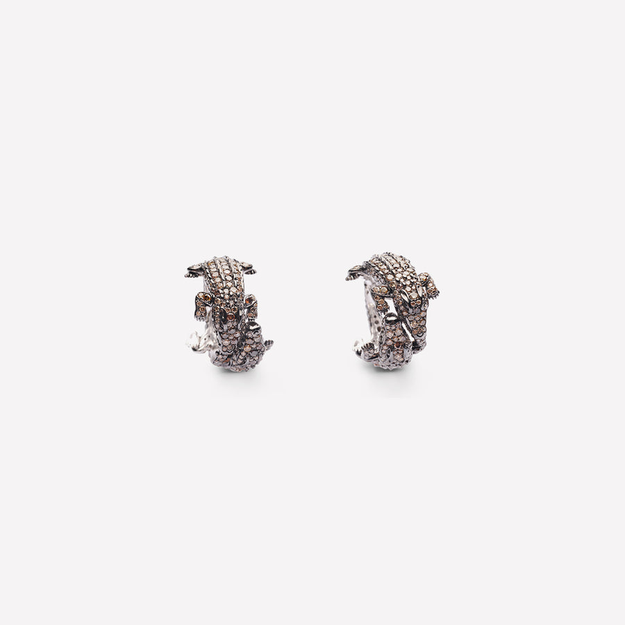 Earrings Kissing Crocodile